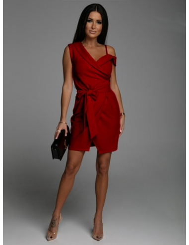 Elegancka sukienka mini - odcienie bordo Michelle
